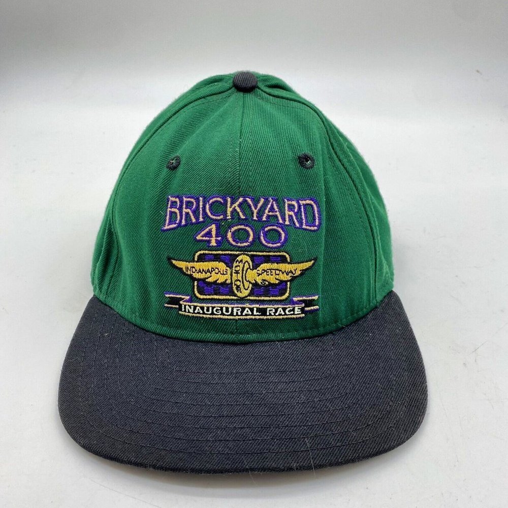 VTG 1994 DeLong Brickyard 400 Inaugural Race Hat M/L Snapback Made In USA NASCAR